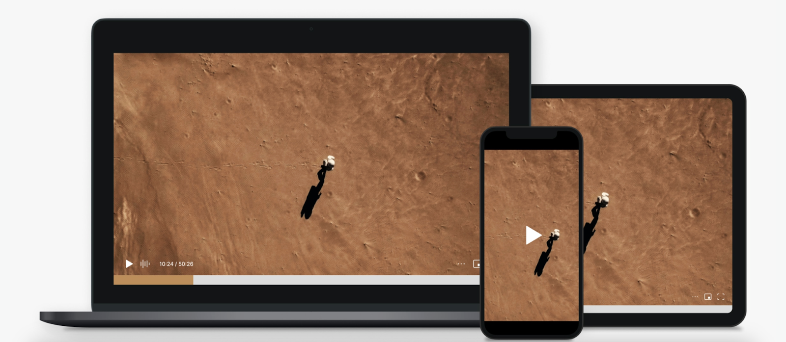 videos shown on multiple screens