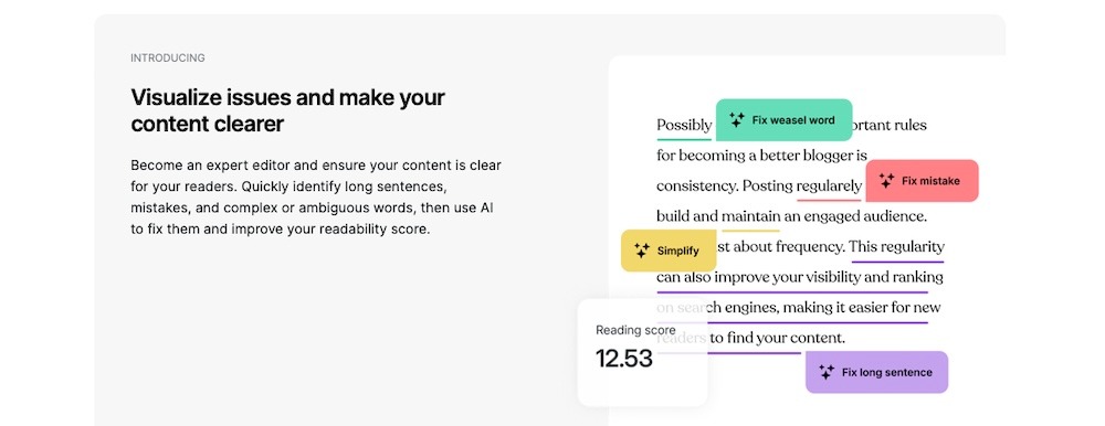 Jetpack AI Assistant in action, showing options to improve content