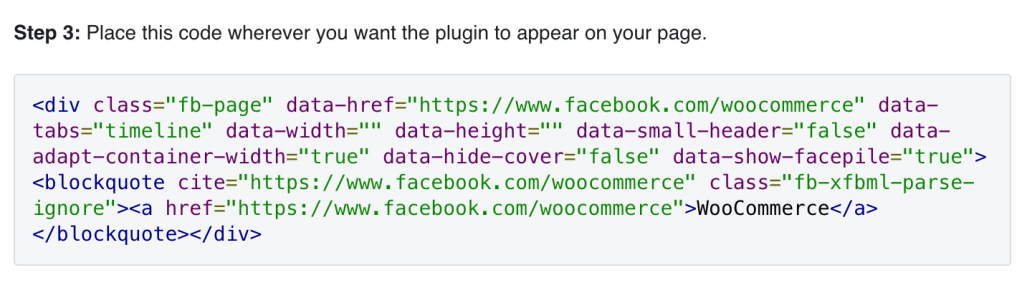 code generated from Facebook
