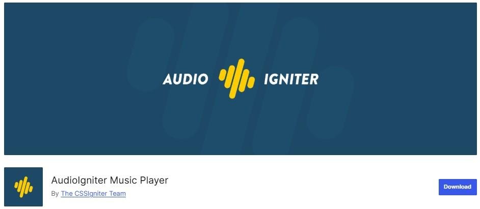 AudioIgniter Music Player plugin page