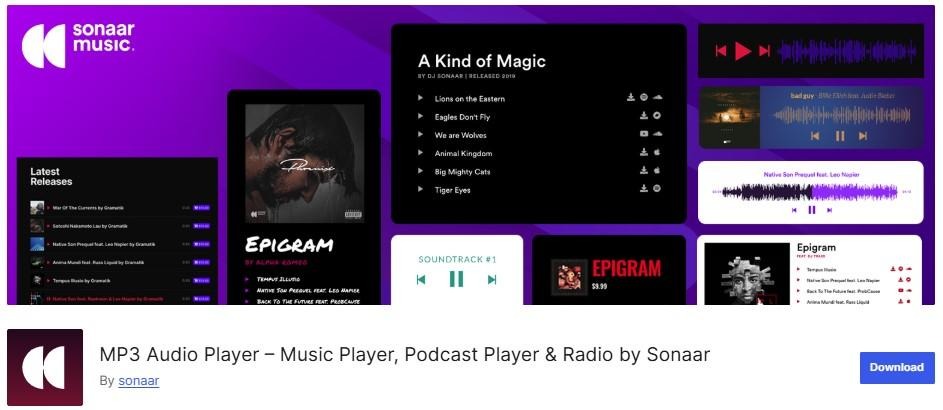 Sonaar MP3 Audio Player plugin page