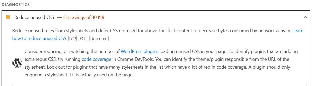 diagnostics from Google Search Console