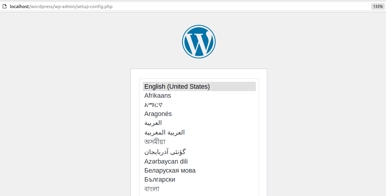 selecting a language