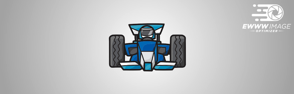 image of a racecar that represents EWWW Image Optimizer in the WordPress repository