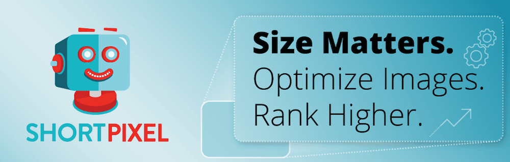 ShortPixel plugin page with a robot graphic