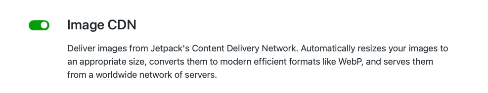 toggle for Jetpack's image cdn