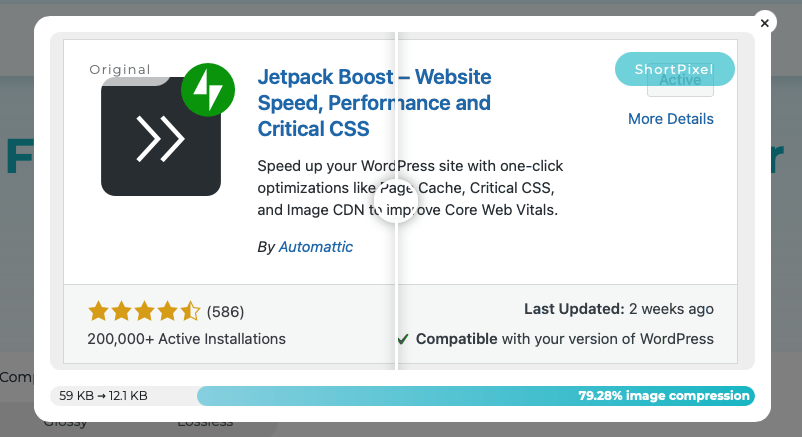 a side-by-side comparison of lossless vs. lossy image compression