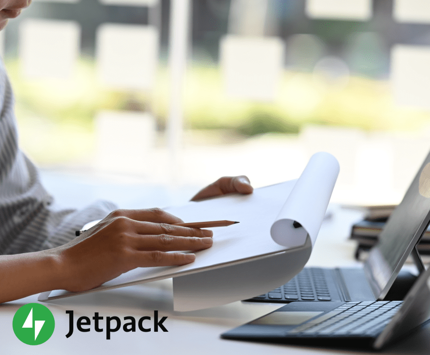 woman working at her desk