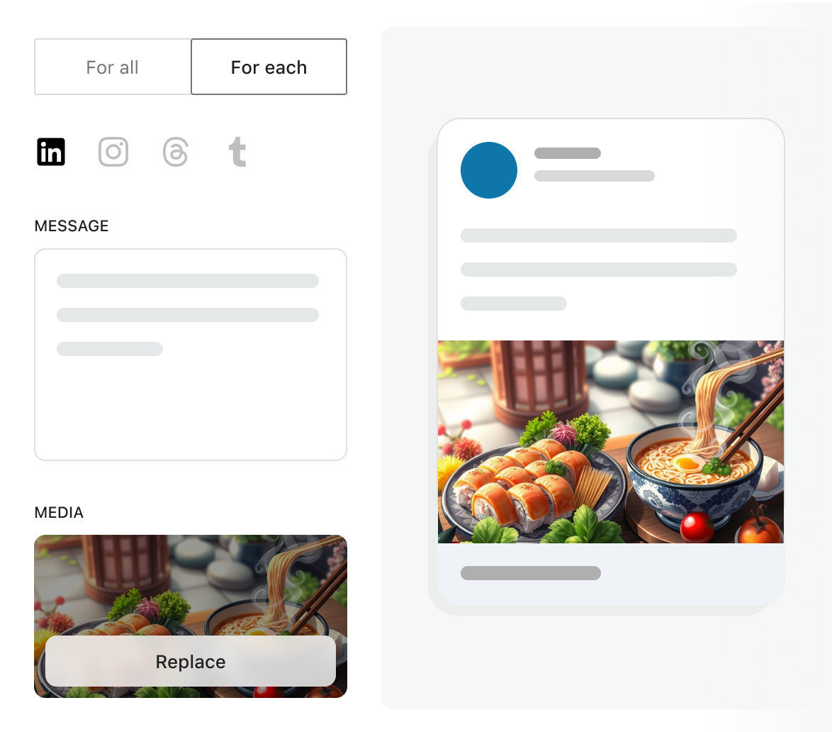 Customizing social content for individual platforms