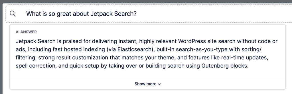 Introducing AI Answers in Jetpack&nbsp;Search
