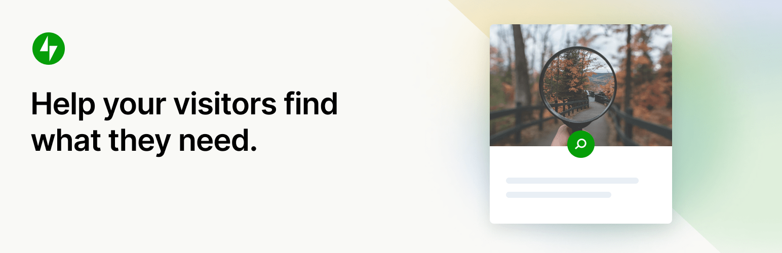 Help your visitors find what they need
