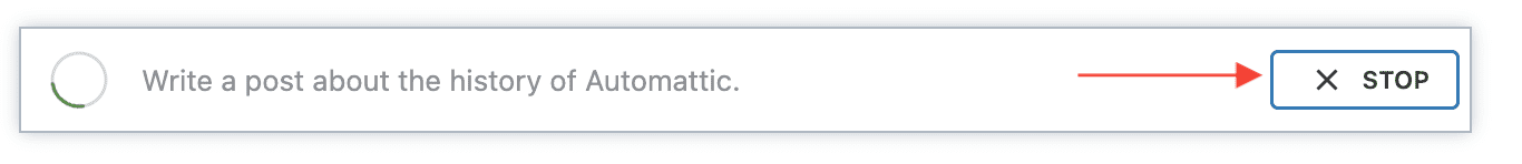 Stopping content generation