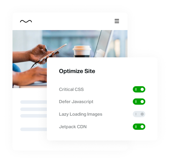 Jetpack Boost optimisant les performances de WordPress