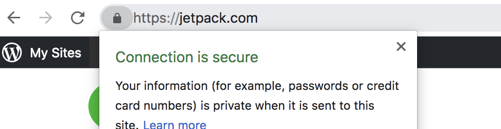 Example of the lock icon found in address bar for HTTPS sites Screenshot of a browser bar showing the lock symbol