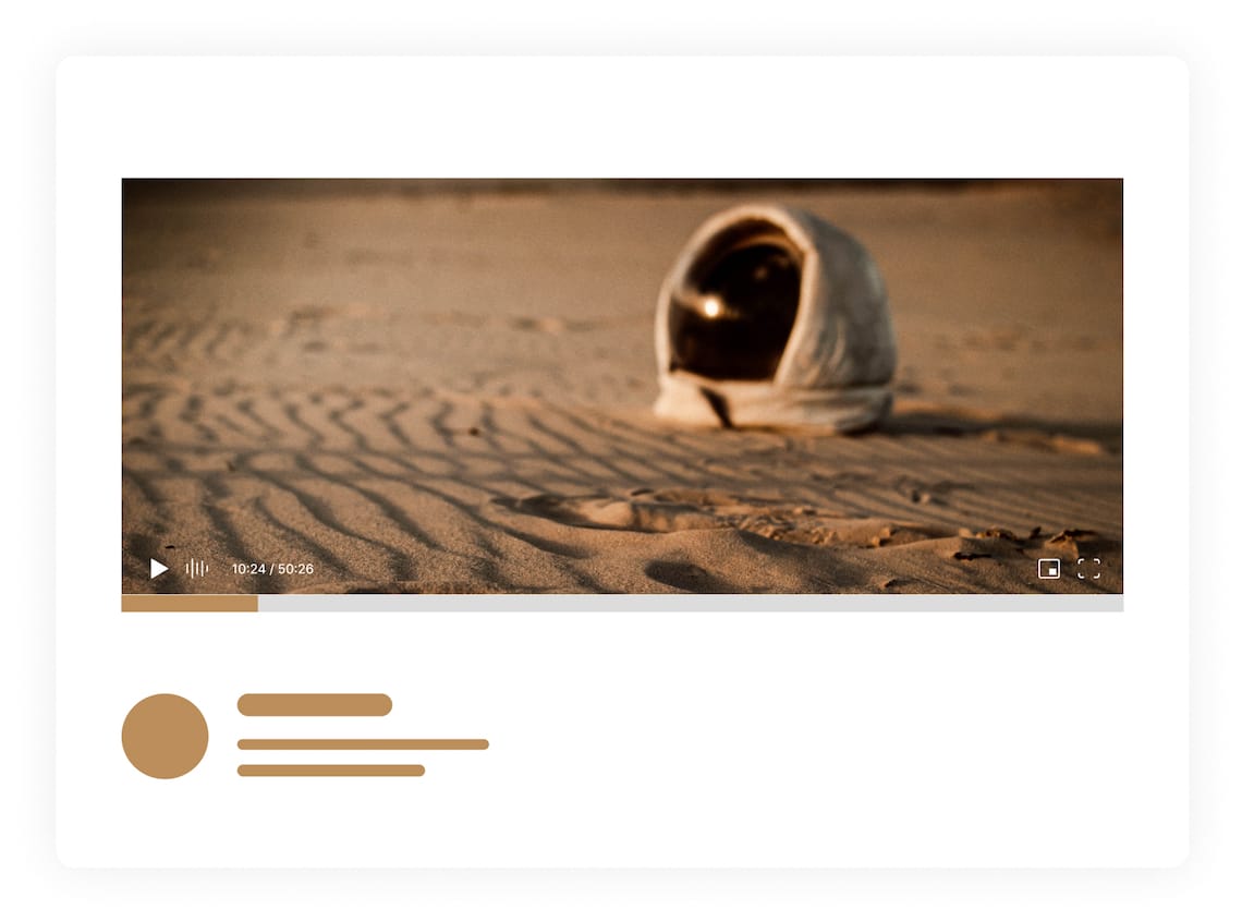 An ad-free VideoPress player embedded in a website