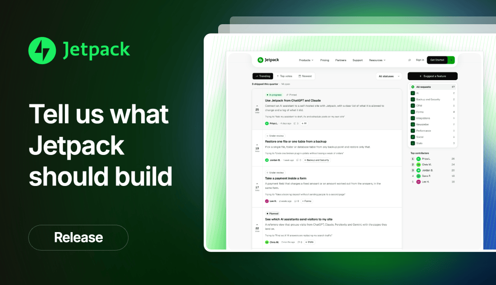 Tell us what Jetpack should build&nbsp;next